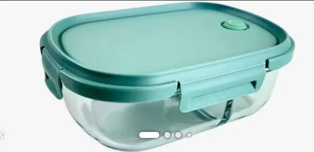 2 Pack Glass Snack Container With Plastic Lid 1