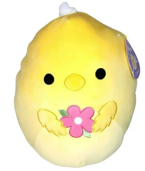 Squishmallows Triston 12 Inch Easter Yellow Chick With Pink Flower, 1