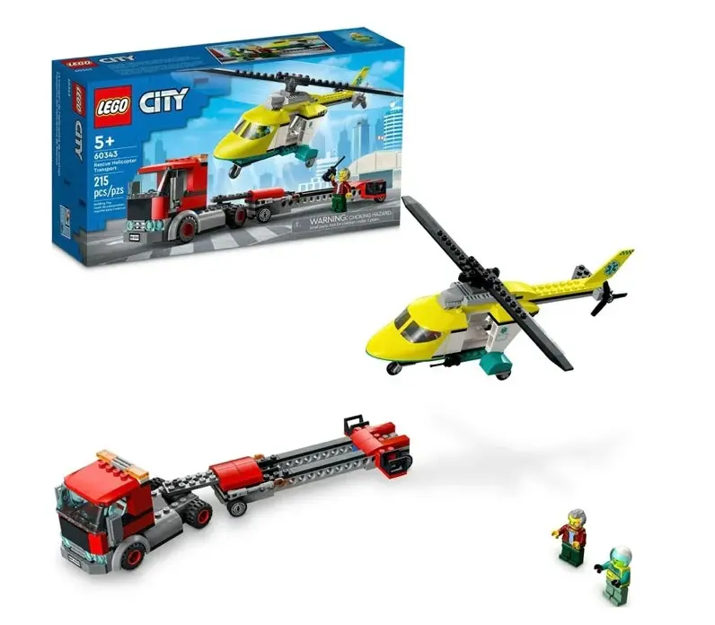 Lego City Great Vehicles Rescue Helicopter Transport 60343 1