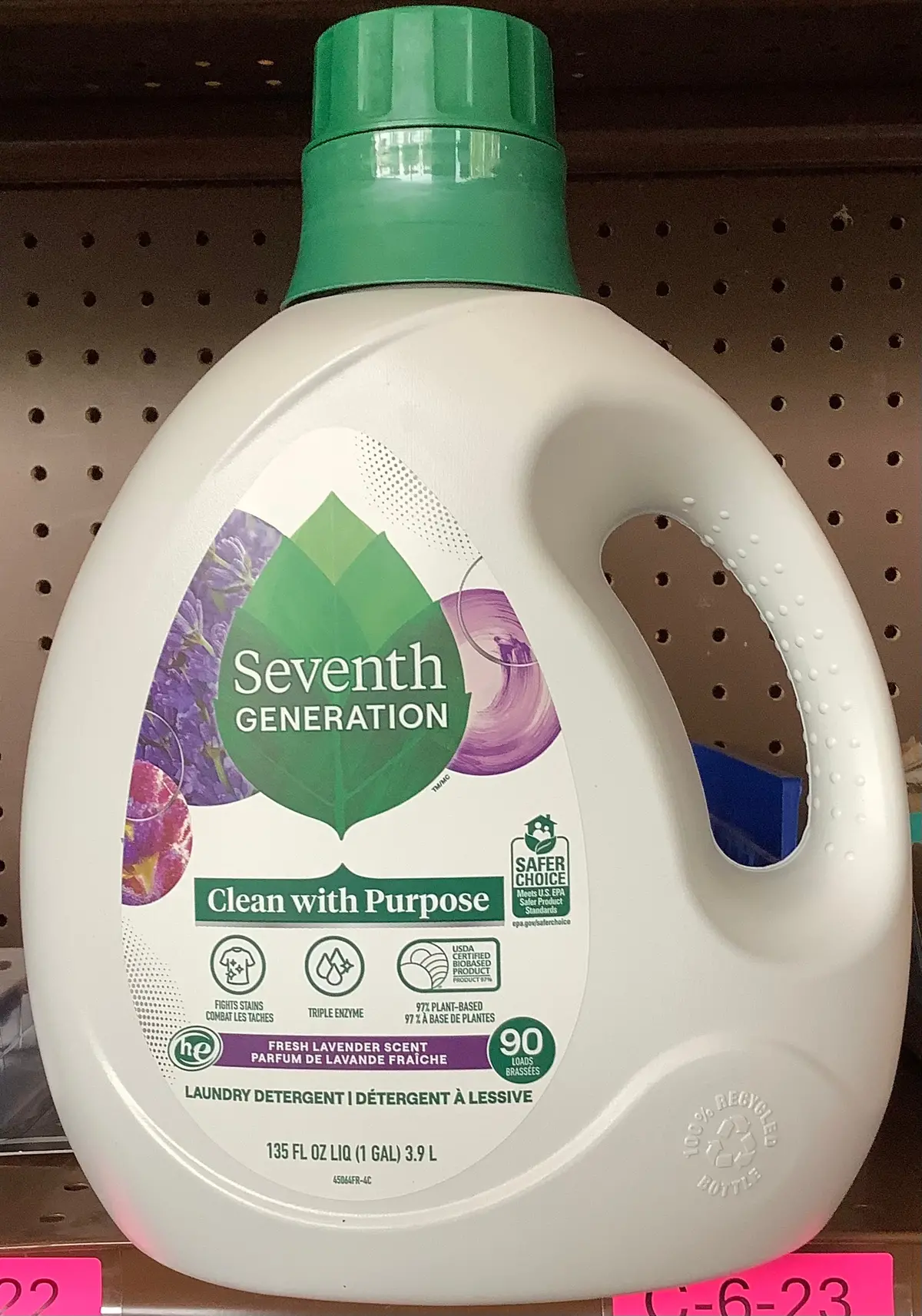 Seventh Generation Liquid Laundry Detergent Soap - Fresh
Lavender Scent - 135 Fl Oz 1