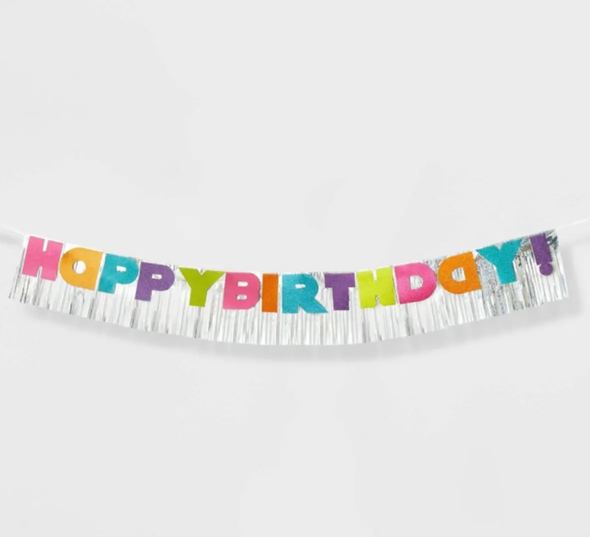 "Happy Birthday" Banner With Glitter 1