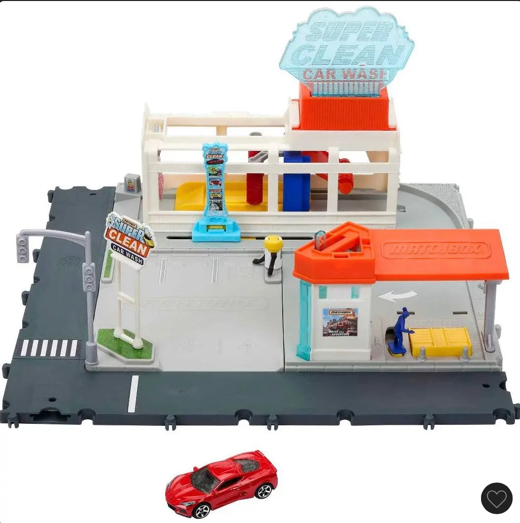 Mbx Action Drivers Super Car Wash Playset 1
