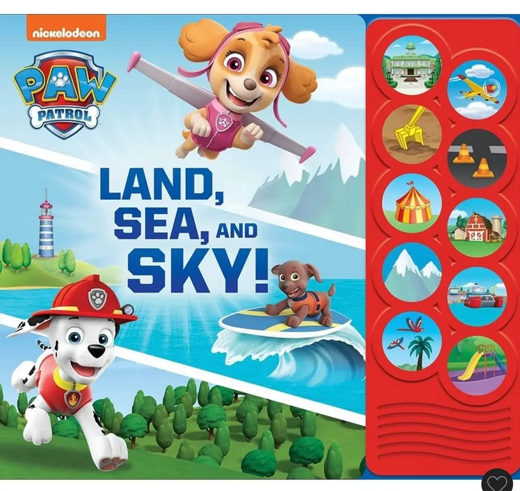 Paw Patrol Land, Sea And Sky! - 10 Button Sound Book -
Listen And Learn Board Book 1