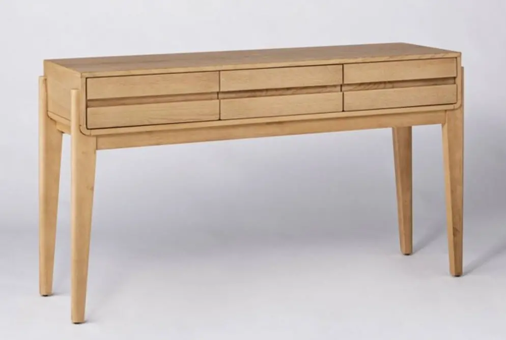 Herriman Wooden Console Table With Drawers Natural 1
