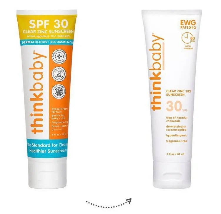 Thinkbaby Spf 30 Clear Zinc Sunscreen - 3 Fl Oz 1