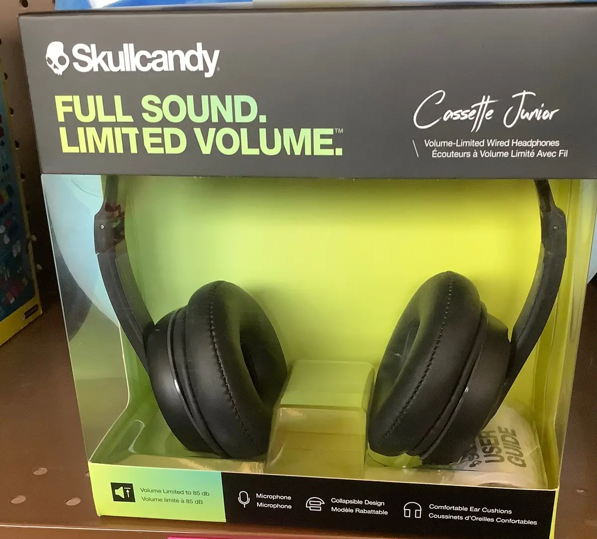 Skullcandy Cassette Junior Volume-Limiting Wired
Headphones - Black 1