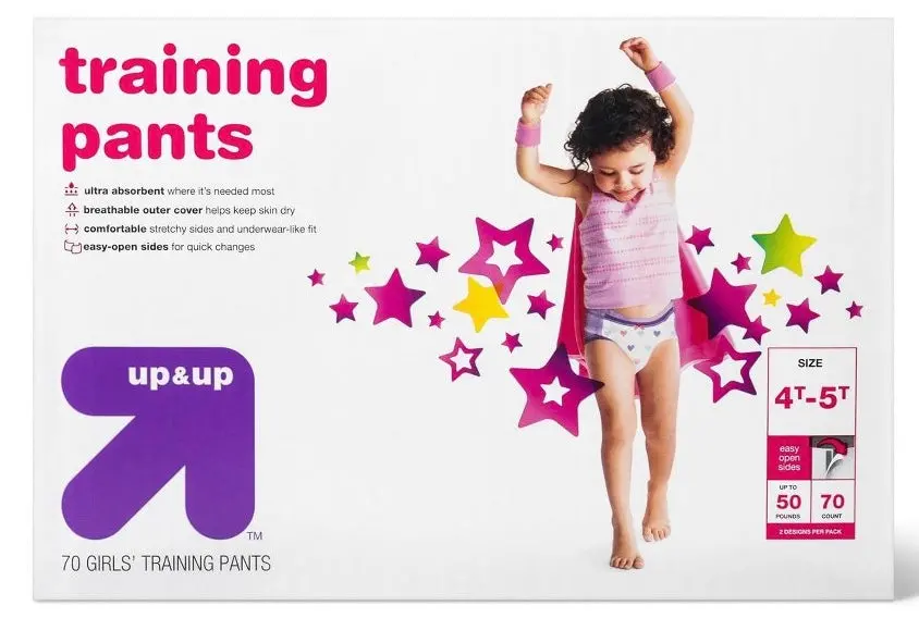 Girls' Training Pants - 4T-5T - 70Ct 1