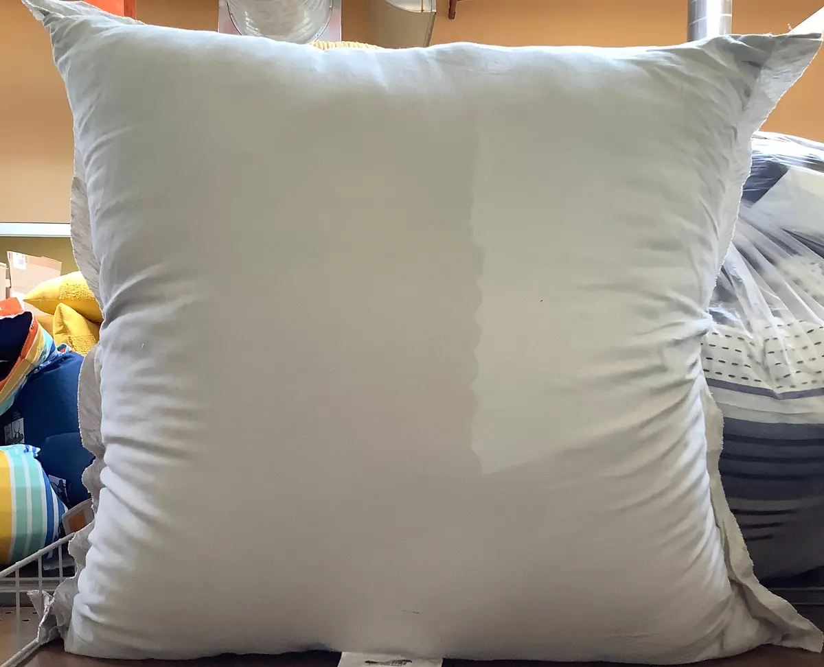 26"X26" Linen Blend Euro Bed Pillow Gray 1