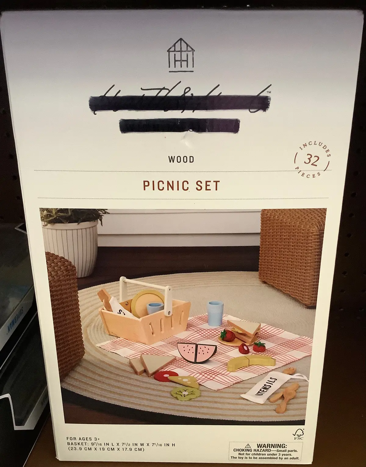 Toy Picnic Basket Playset - 32Pc 1