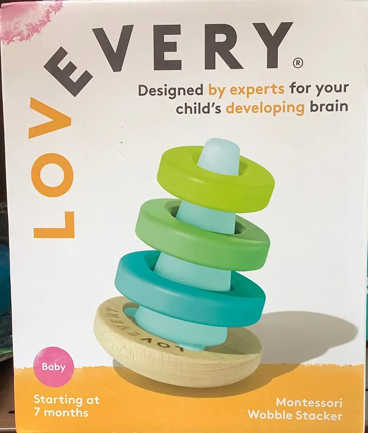 Lovevery Montessori Wobble Stacker - 4Pc 1