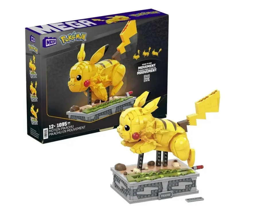 Mega Pokemon Building Kit Motion Pikachu (1092 Pieces) 1