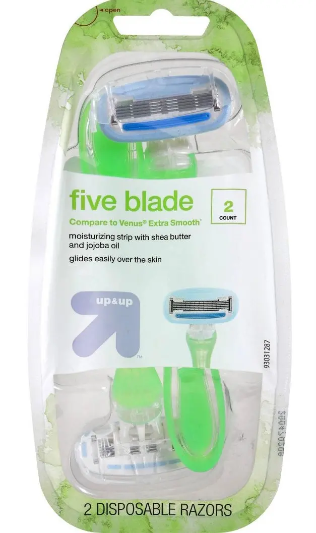 Women's 5 Blade Disposable Razor - 2Ct 1