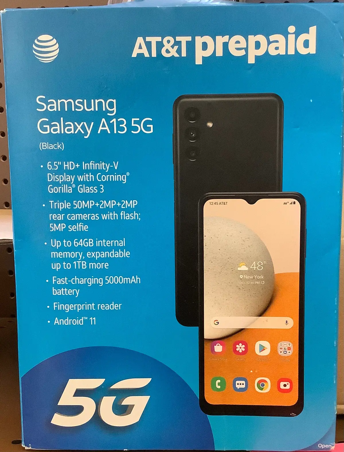 At&T Samsung Galaxy, A13 Lte, 32Gb, Black - Prepaid Smartphone 1