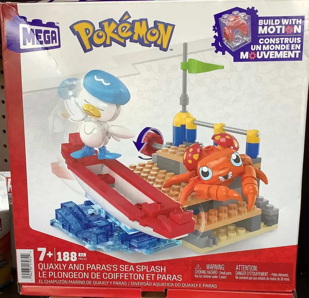 Mega Pokemon Quaxly And Paras Building Toy Kit With 2 Action Figures 188Pcs 1