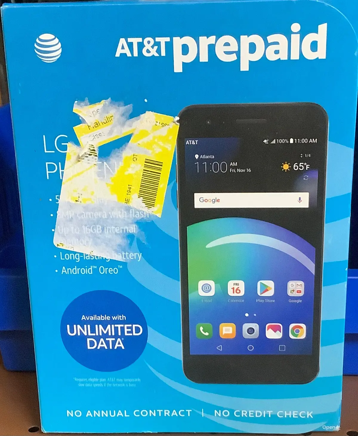 At&T Prepaid Lg Phoenix 4 16Gb Prepaid Smartphone, Titan 1
