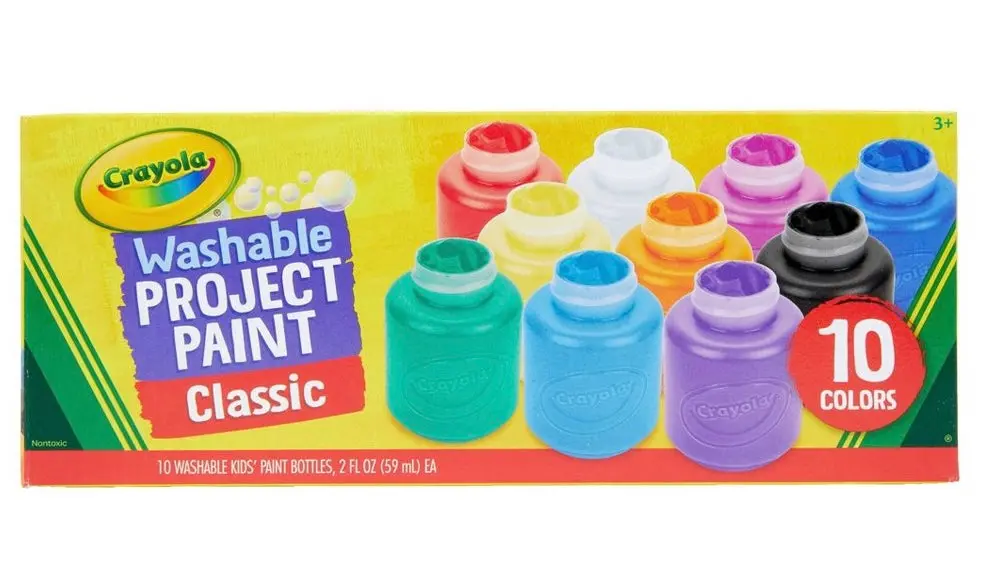 Crayola 10Ct 2Oz Washable Kids Paint Classic Colors 1