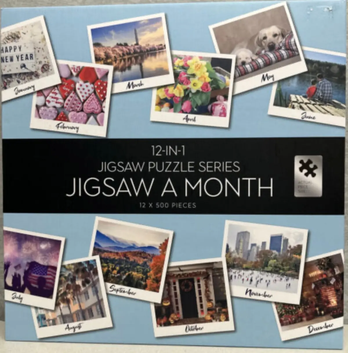 12-In-1 Jigsaw Puzzle Series Jigsaw A Month 12 X 500 Pieces 19" X ... 1