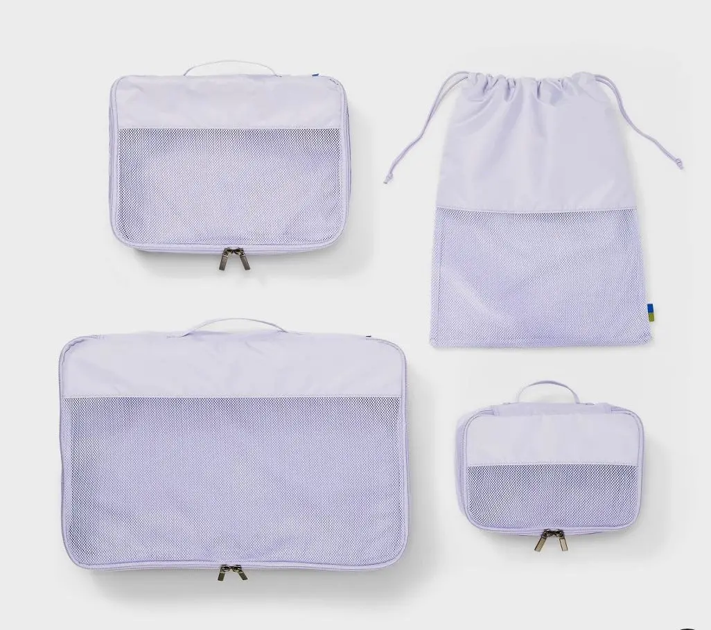 4Pc Packing Cube Set Lilac 1