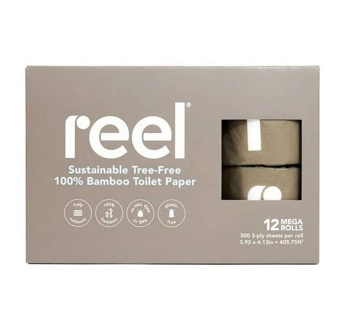 Reel Paper Premium Bamboo Toilet Paper - 12 Mega Rolls 1