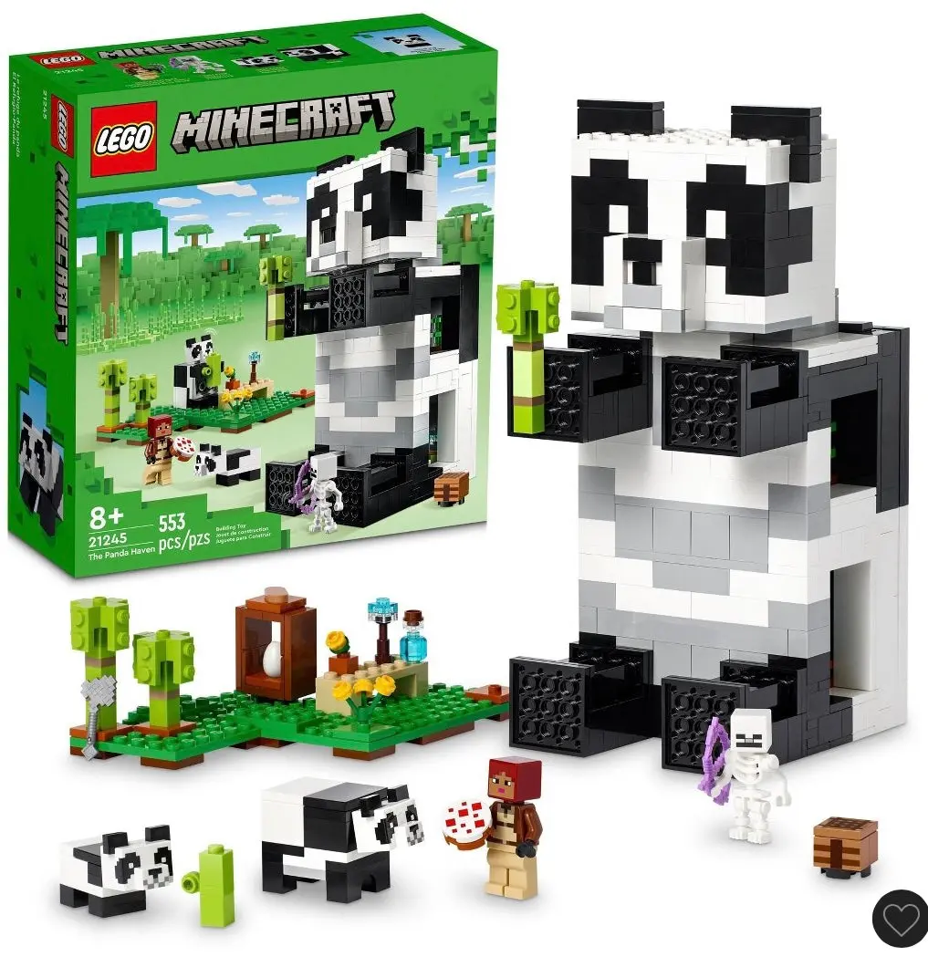 Lego Minecraft The Panda Haven Toy House With Animals 21245 1