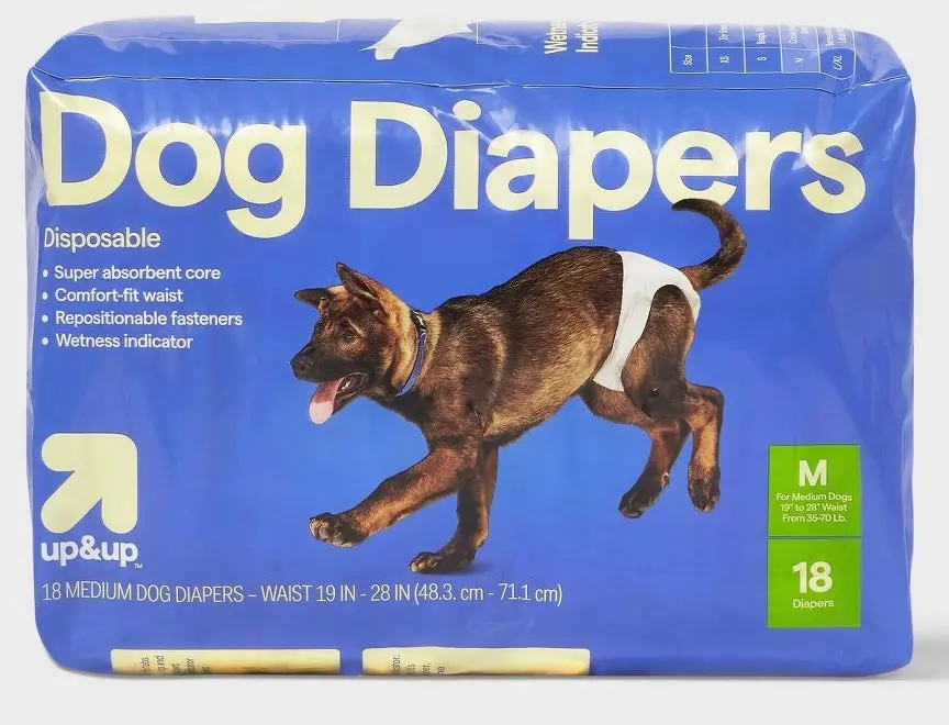 Dog Diapers - 18Ct - M 1