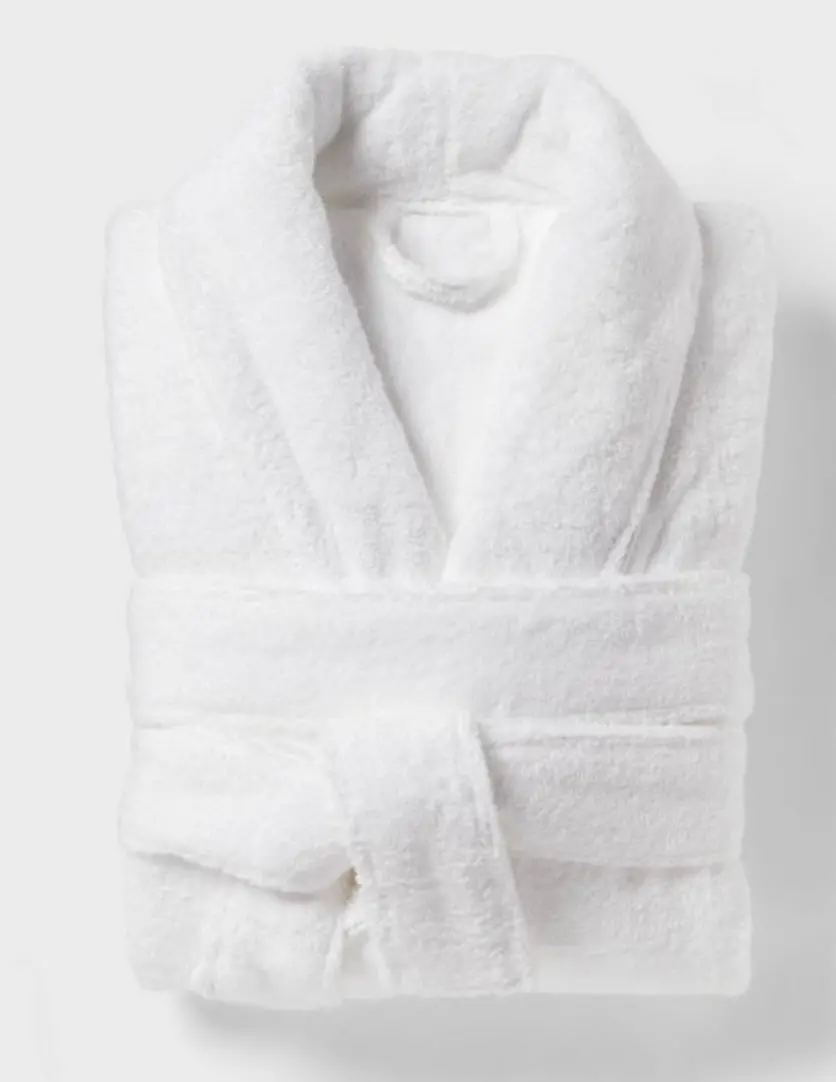 Spa Plush Bath Robe S/M White 1