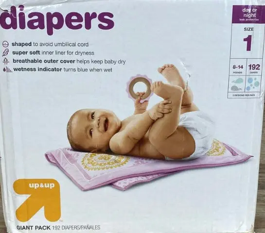 Diapers Giant Pack Day Or Night Leak Protection 8-14 Lbs - Size 1 - 192Ct 1