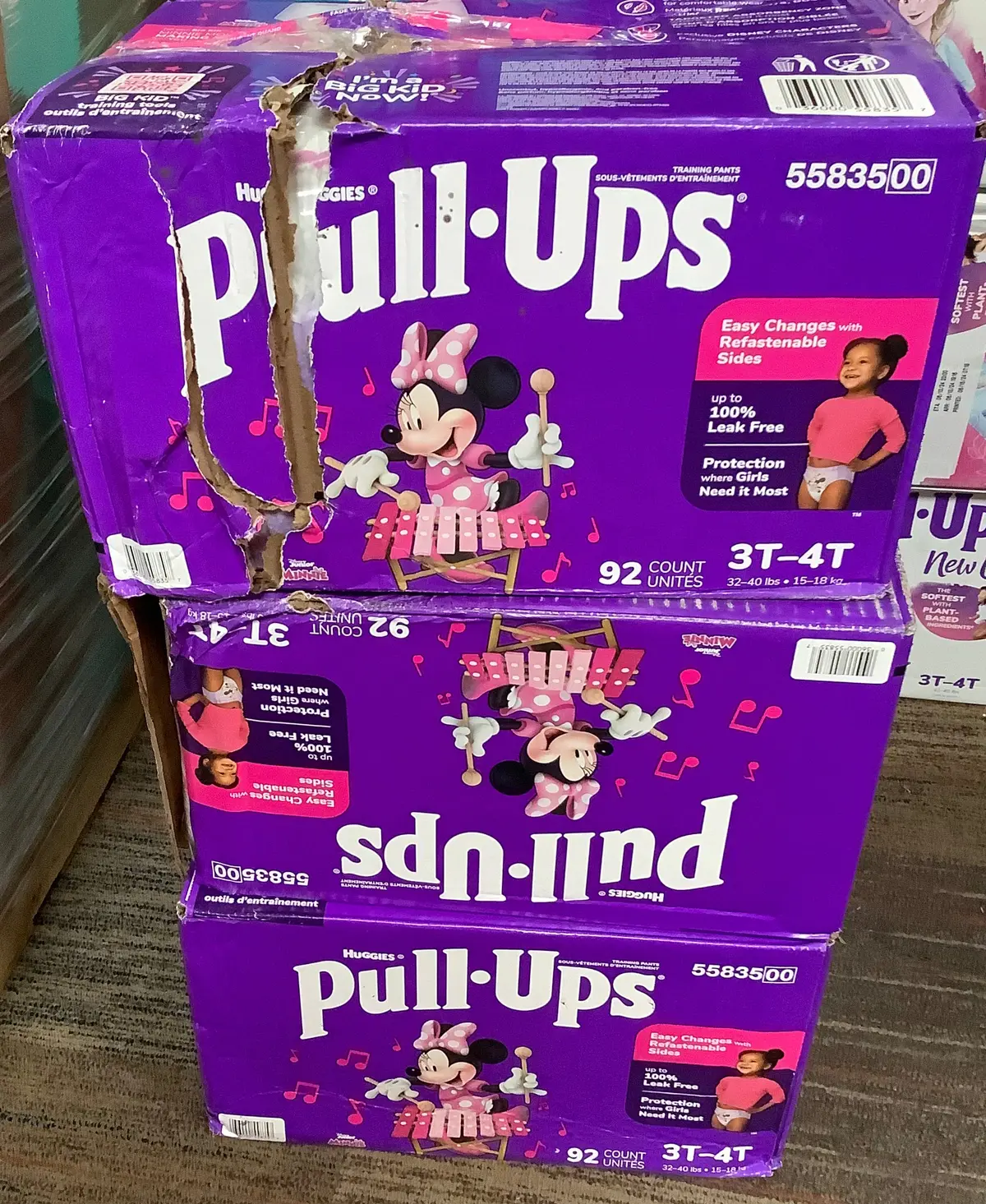 Damaged Boxes !! Pull-Ups Girls' Learning Designs Training Pants Econ+ Pack - Size 3T-4T - 92Ct 1