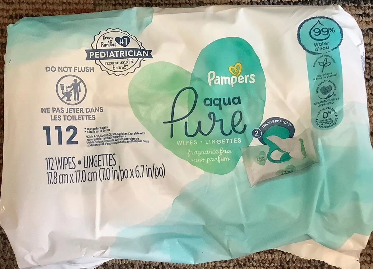 Pampers Aqua Pure Sensitive Baby Wipes - 112Ct 1