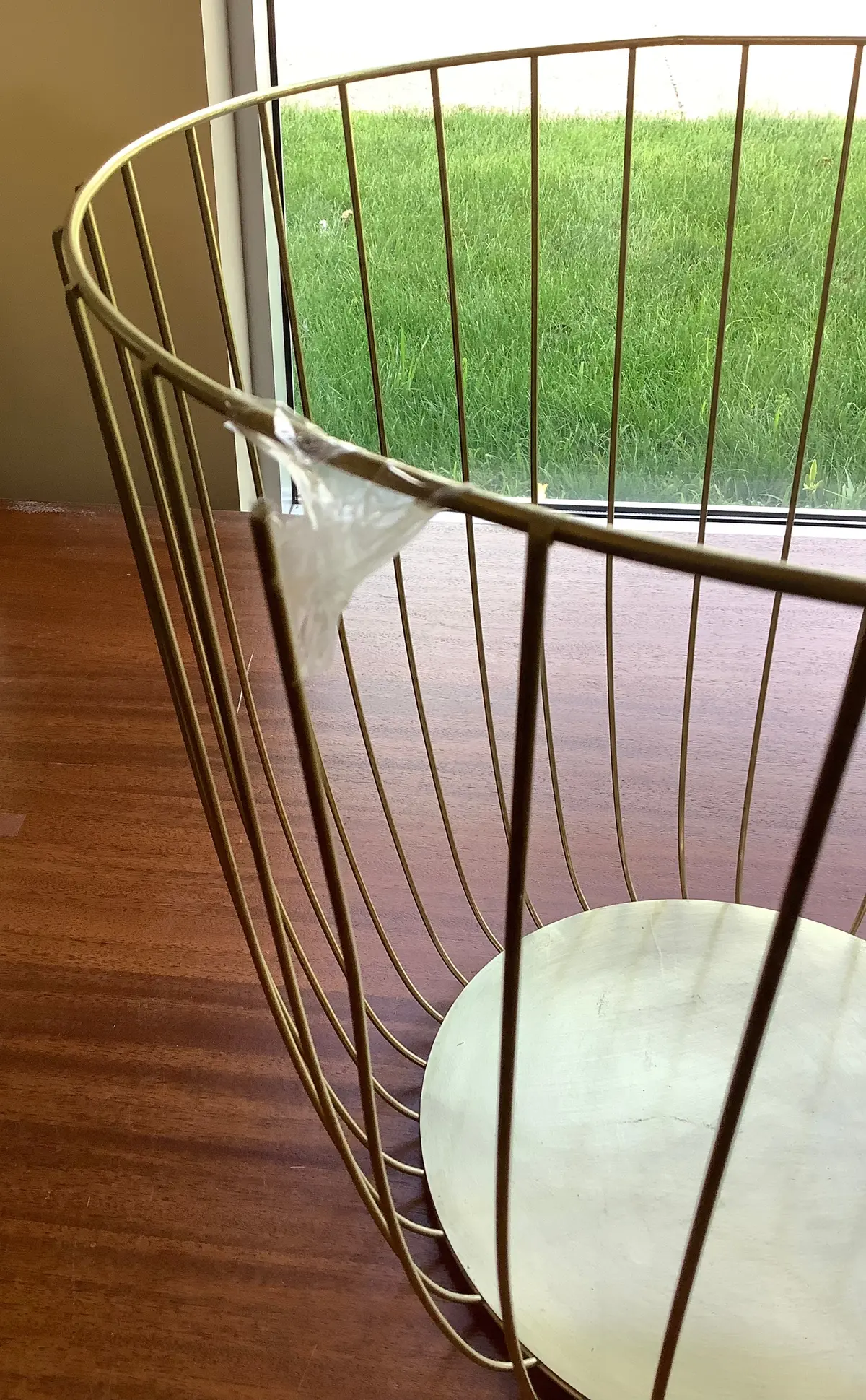 Large Metal Wire Basket Gold 1