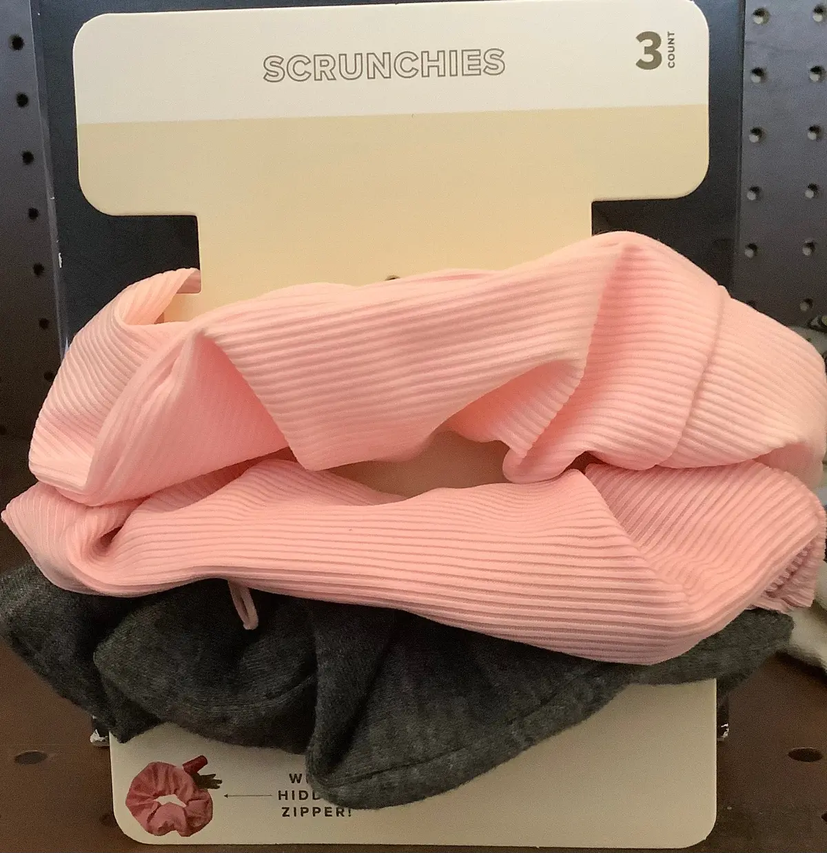 3-Pack Scrunchies With Hidden Zipper - Clearance 2
