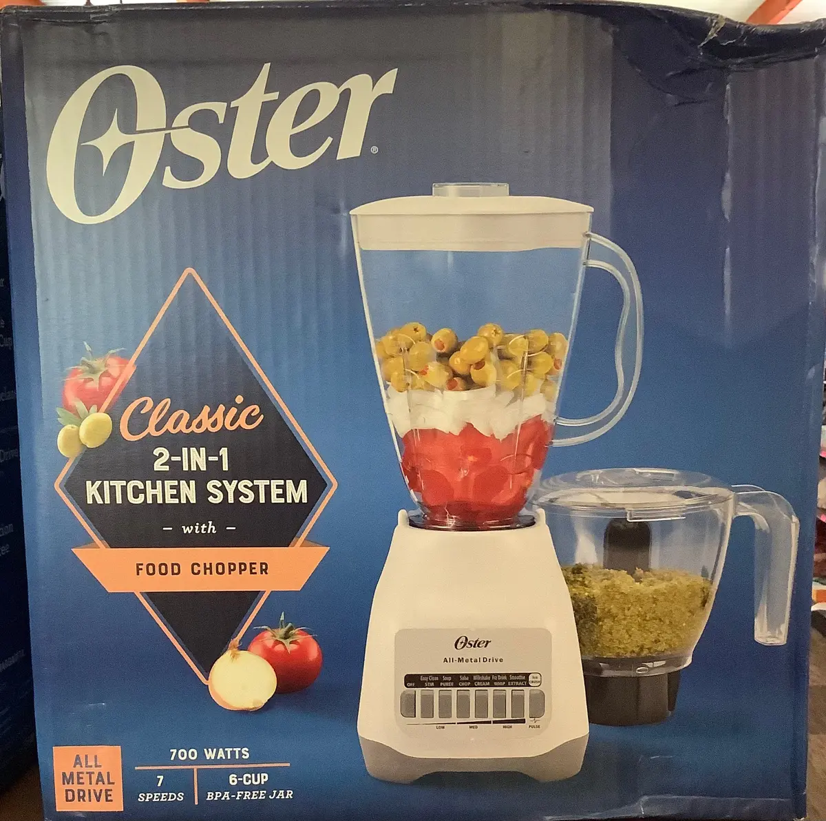 Damaged Box!!!Classic 2-In-1 Kitchen System Blender And Food Processor 1
