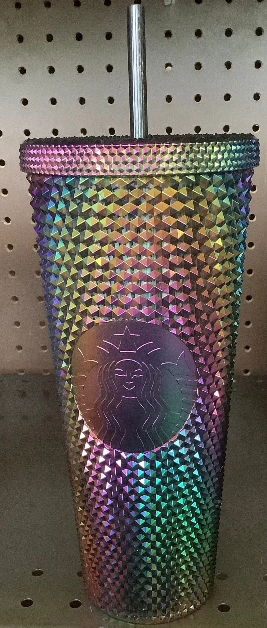Starbucks Oil Slick Studded Rainbow Cold Cup Tumbler Venti 24Oz 1