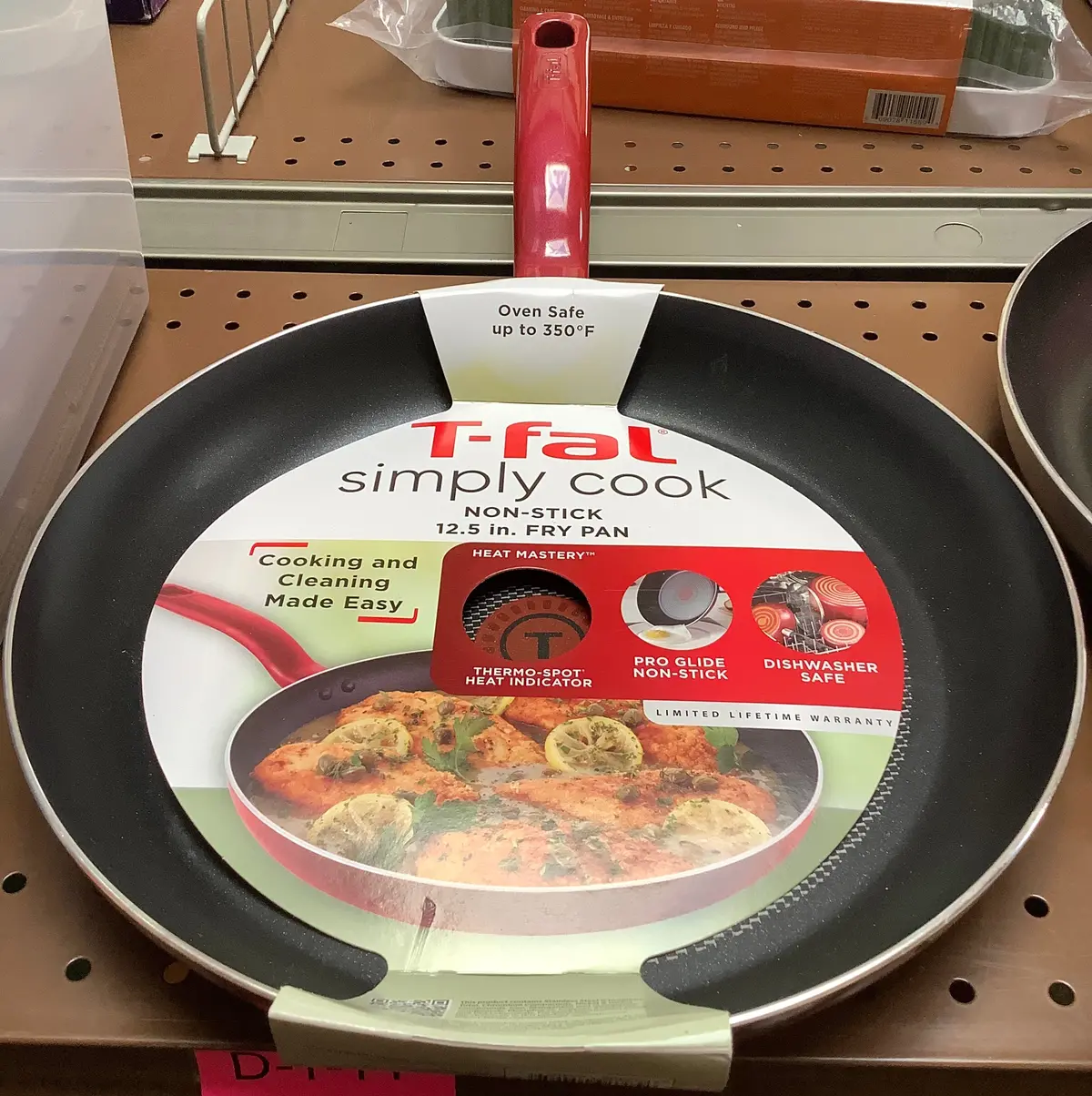 T-Fal 12.5" Frying Pan, Simply Cook Nonstick Cookware Red 1