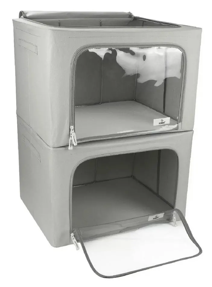 Sorbus Set Of 2 Storage Bins With Windows 1