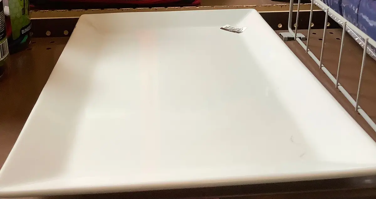 16" X 10" Porcelain Rectangular Rimmed Serving Platter
White 1