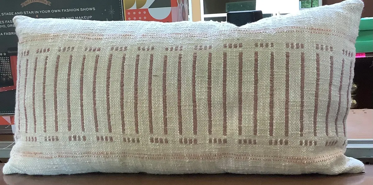 Oversized Ganga Striped Lumbar Throw Pillow 1