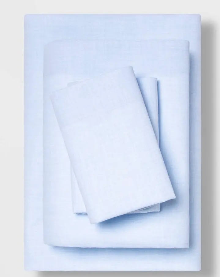 Full Easy Care Solid Sheet Set Light Blue 1