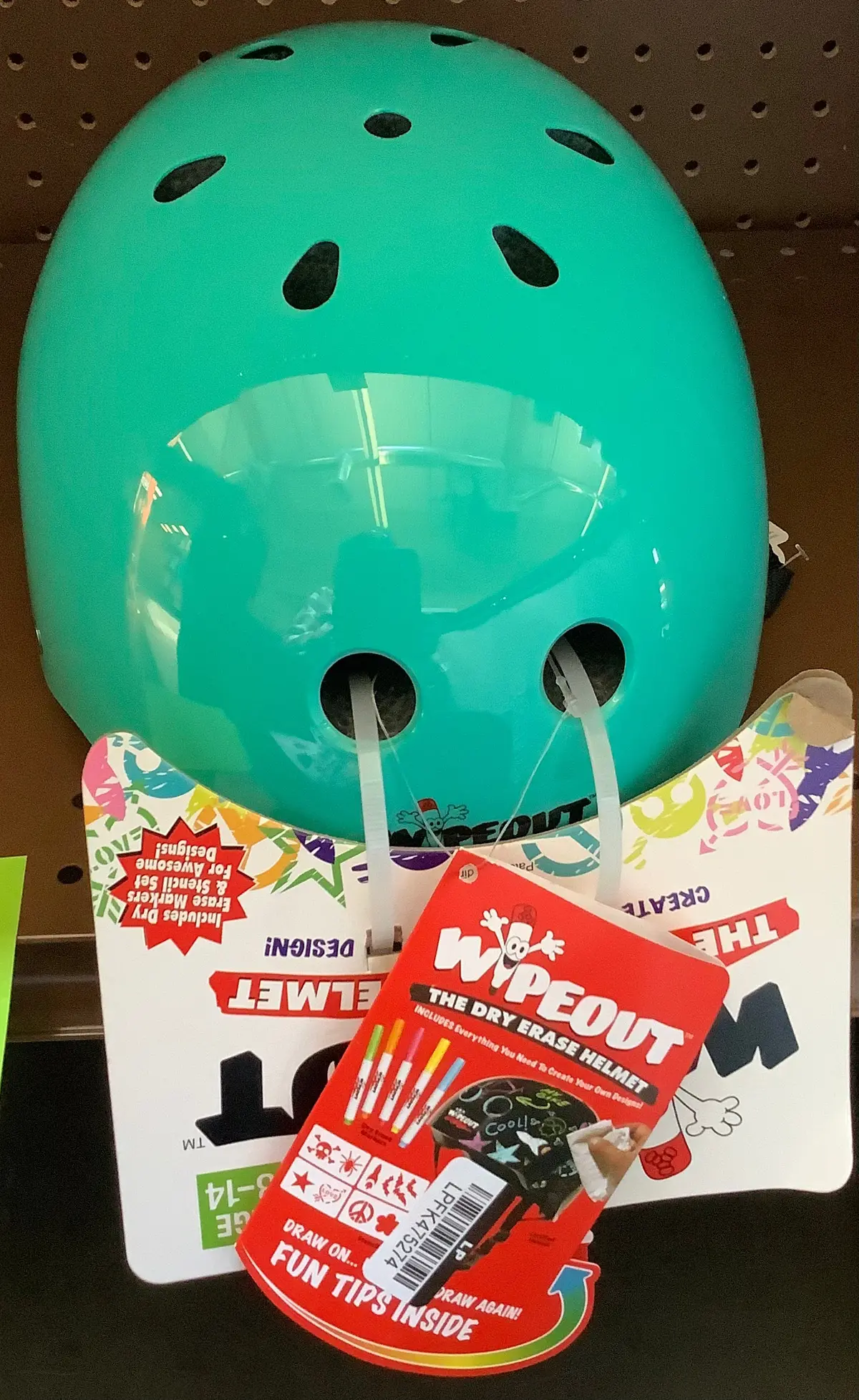 (Clearance).Final Sale.Wipeout Dry Erase Kids' 8+ Helmet - Teal 1