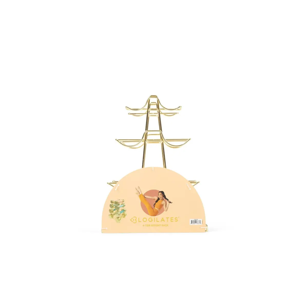Blogilates 4 Tier Weight Rack - Gold 1