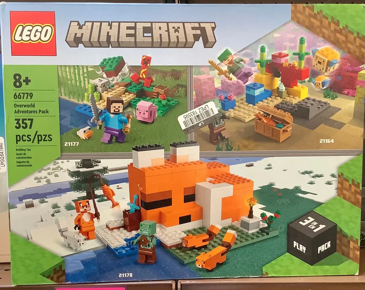 Lego Minecraft Overworld Adventures 3 In 1 Building Set
Pack 66779 1