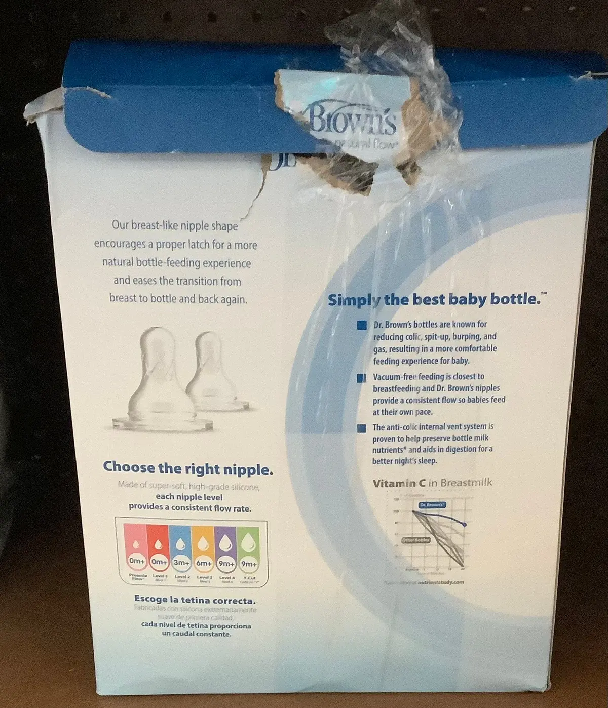 Damaged Box!!!Dr. Brown's 8 Fl Oz Options+ Narrow Anti-Colic Baby Bottle - 6Pk 1