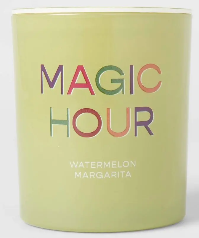 11Oz Glass Watermelon Margarita Light Candle Green 1