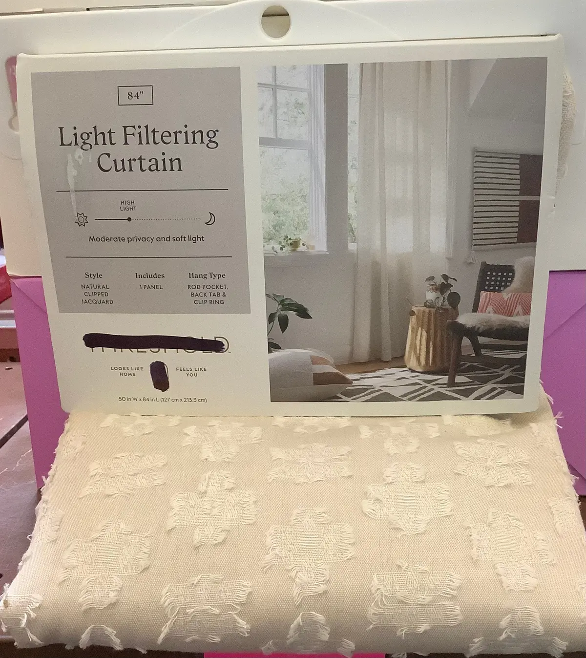 84” Light Filtering Curtain 1 Panel 1