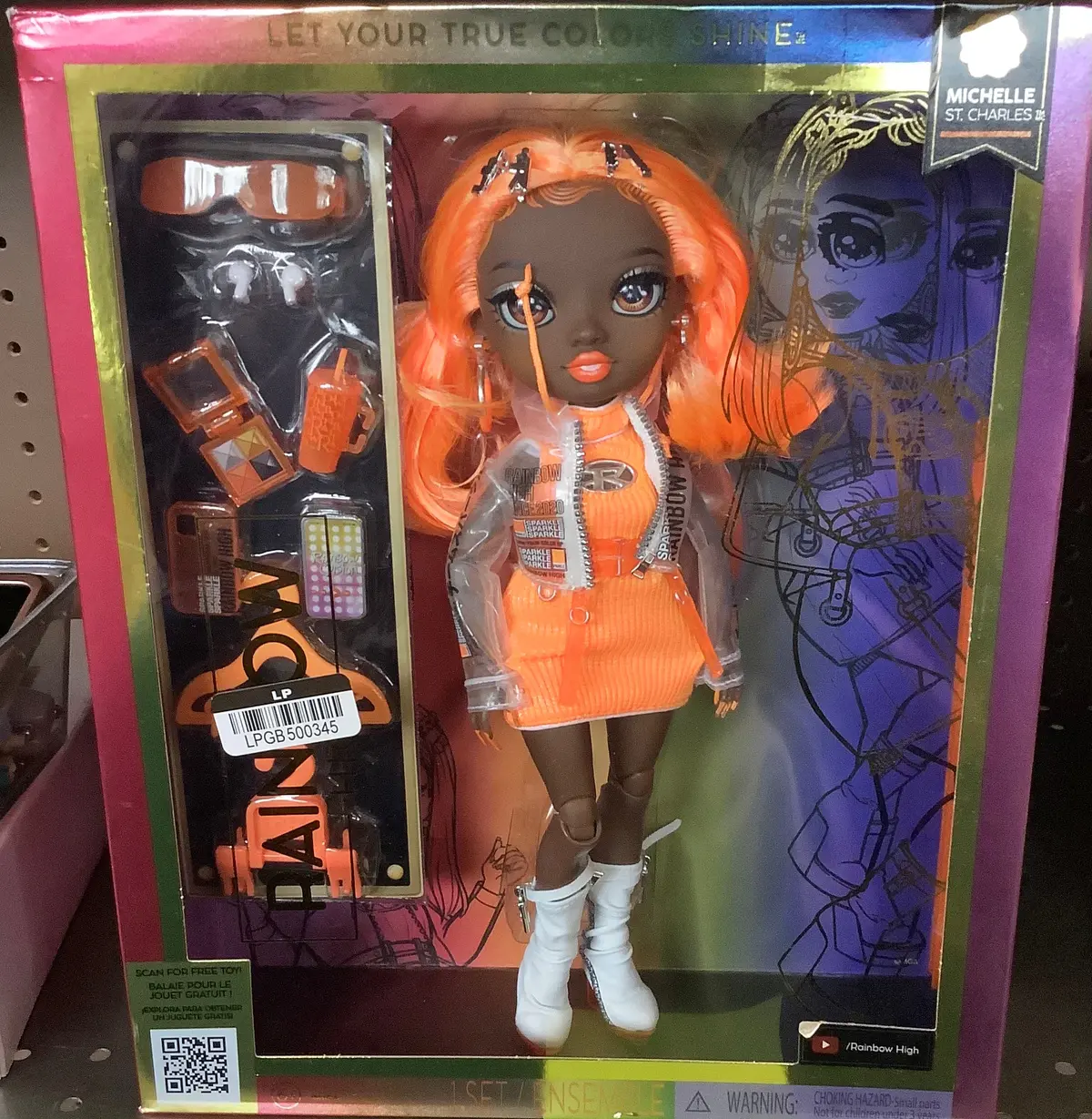 Rainbow High Michelle - Orange Fashion Doll 1