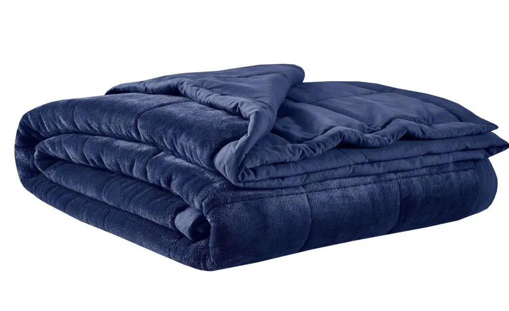 Twin/Twin Xl Campbell Reversible Heiq Smart Temperature
Down Alternative Bed Blanket Navy 1