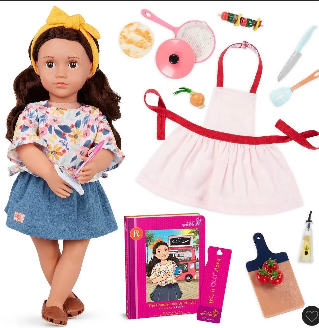 Our Generation Rayna Posable 18" Food Truck Doll
& Storybook 1