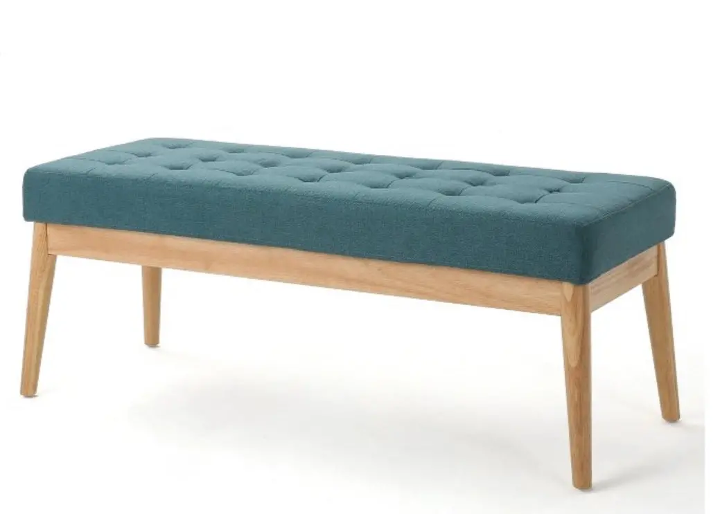 Saxon Upholstered Bench - Dark Teal - Boxed 1