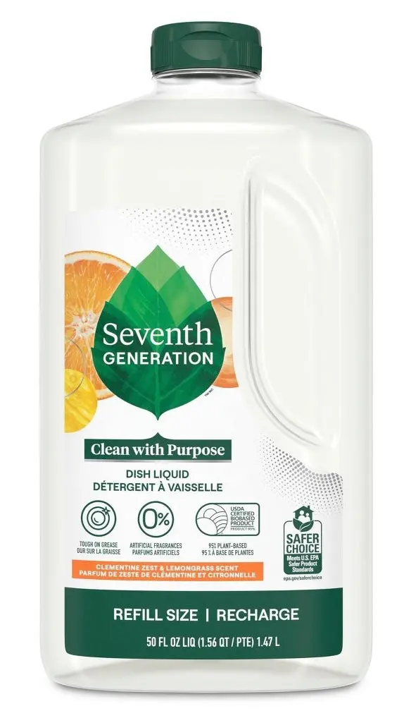 Seventh Generation Lemongrass & Clementine Dish Liquid
Soap - 50 Fl Oz 1