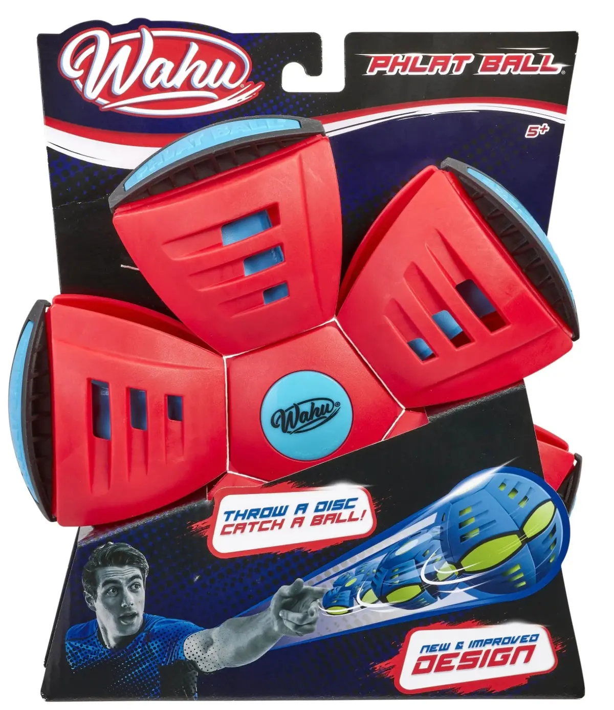 Wahu Phlat Ball Classic Red - Throw A Disc Catch A Ball! - Time Delay Transformation Flying Toy 1